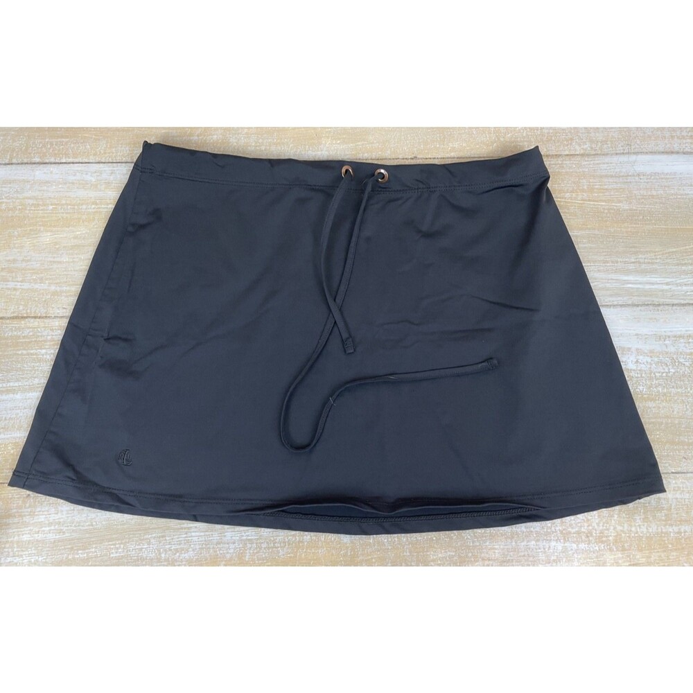 Lauren Ralph Lauren Women’s S Black Drawstring Swim Skirt Made in USA